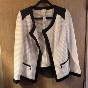 Chico's Elegant Black and White Blazer-S